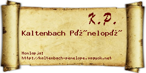 Kaltenbach Pénelopé névjegykártya